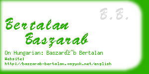 bertalan baszarab business card